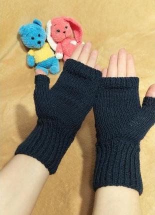 Жіночі перчатки без пальчиків, жіночі мітенки8 фото