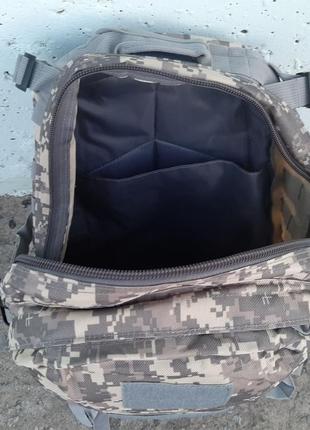 Тактичний військовий армійський рюкзак на 35 літрів. сірий піксель