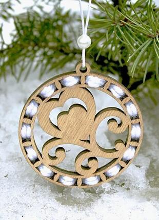 Ялинкова іграшка "куля", новорічна іграшка ручної роботи, підвіска на ялинку, новорічний декор