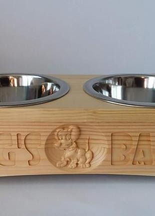 Миски на подставке pet's bar для собак 3d пёс - размер s4 фото