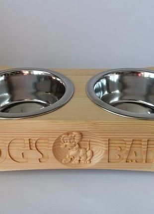 Миски на подставке pet's bar для собак 3d пёс - размер s3 фото