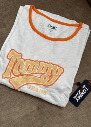 Жіноча біла футболка tommy jeans tommy hilfiger оригінал