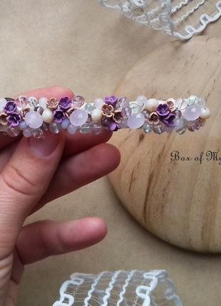Нежная заколка для волос с миниатюрными цветами, украшение для волос, основа 10 см
