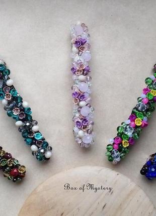 Нежная заколка для волос с миниатюрными цветами, украшение для волос, основа 10 см