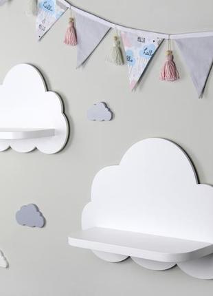 Поличка хмаринка, хмаринка, полиця для іграшок, поличка декор для дитячої3 фото