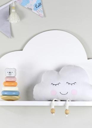 Поличка хмарка, настінна полиця в дитячу, полиця для іграшок8 фото
