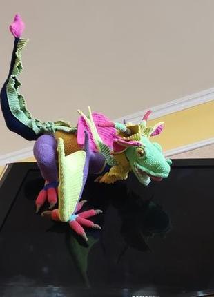 Іграшка дракон любисток в'язана ручної роботи2 фото