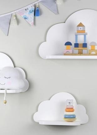 Поличка хмаринка, хмаринка, настінна полиця в дитячу, полиця для іграшок, декор в дитячу5 фото