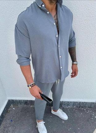 Брючный костюм мужской весенний летний на весну лето демисезонный деловой базовый...