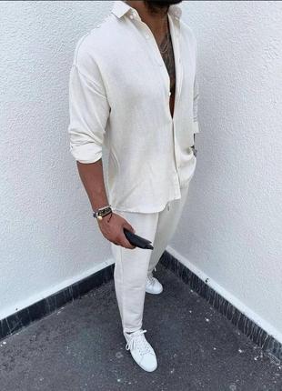 Брючный костюм мужской весенний летний на весну лето демисезонный деловой базовый...