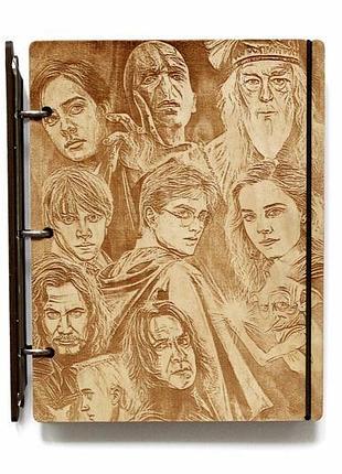Деревянный блокнот mr. craft "harry potter" a5 210x170 мм 100 листов на кольцевом механизме