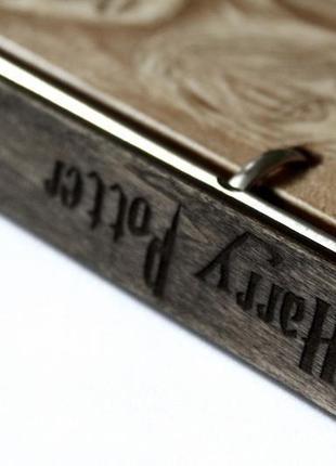 Дерев'яний блокнот mr. craft "harry potter" a5 210x170 мм 100 аркушів на кільцевому механізмі4 фото