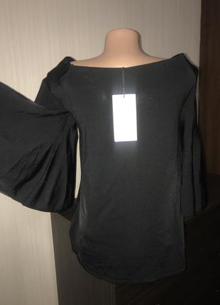 Чорна кофта светр zara з широкими рукавами3 фото