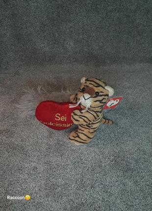 Мʼяка іграшка, тигр, тигрик, тигреня, з сердцем, teorema toys