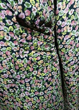 Міні сукня сорочки у романтичному стилі. принт дрібна квіточки.4 фото