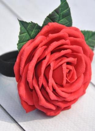 Фіолетова троянда шпилька шпилька для волосся з трояндою гумки для волосся з трояндами6 фото