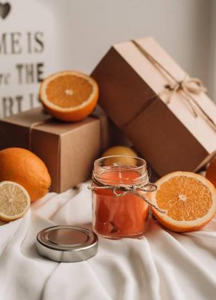 Свечка ароматизированная “сочный апельсин” - 210 мл1 фото