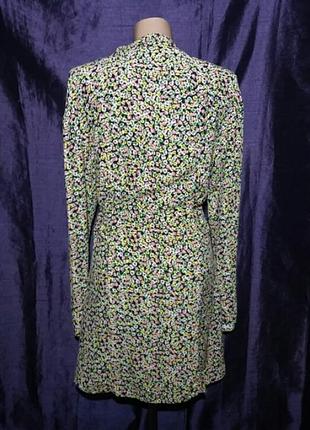 Міні сукня сорочки у романтичному стилі. принт дрібна квіточки.7 фото