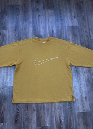 Nike vintage oversize swoosh світшот чоловічий l найк свуш big logo вінтаж вінтажний y2k кофта худі2 фото