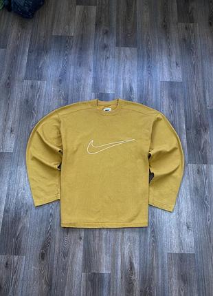 Nike vintage oversize swoosh світшот чоловічий l найк свуш big logo вінтаж вінтажний y2k кофта худі