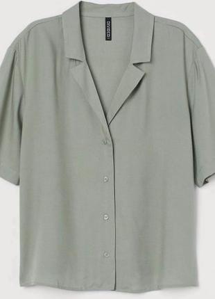 Рубашка хаки / рубашка оливковое от h&amp;m