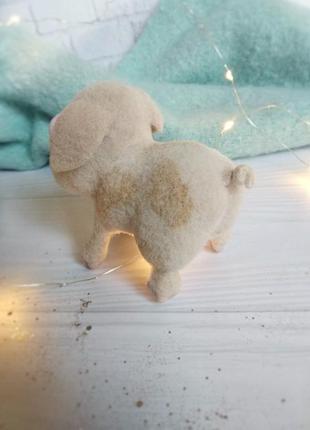 Різдвяна свинка - милий подарунок ручної роботи, валяне хрюшка хендмейд7 фото