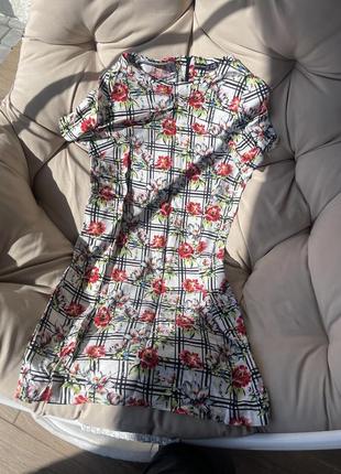 Платье летнее цветочный принт1 фото