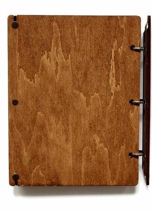 Деревянный блокнот с ультрафиолетовой печатью mr. craft "скрудж макдак" a5 210x170 мм 100 листов на7 фото