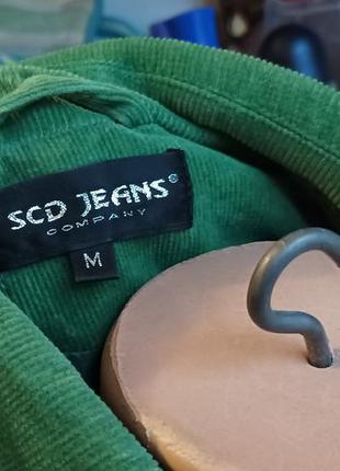 Вельветовый пиджак из котона зелёного цвета  scd jeans m4 фото