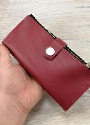 Кожаный кошелёк-портмоне из натуральной кожи!4 фото