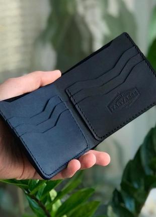 Шкіряний гаманець "lester" чорний.1 фото