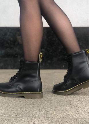 Dr. martens classic женские зимние ботинки мартинс с мехом4 фото