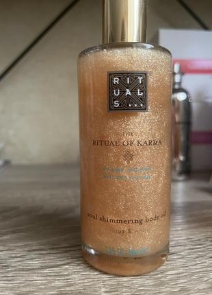 Олія з шимером rituals the ritual of karma body shimmer oil4 фото