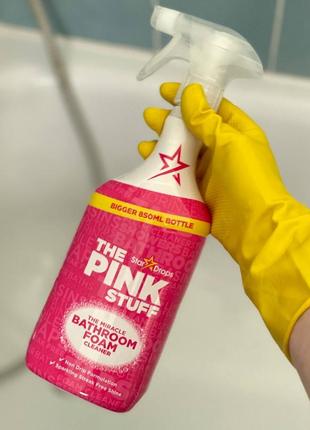 Пена для чистки ванной комнаты the pink stuff bathroom foam cleaner2 фото