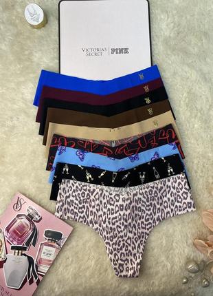 Трусики стринги victoria’s secret xs s m l бесшовные черные в сердечках  оригинал виктория сикрет7 фото