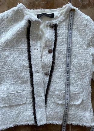 Пиджак zara, твидовый пиджак3 фото