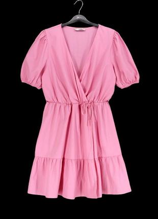 Красивое розовое платье с вафельной текстурой "george", uk10.1 фото