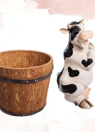 Кашпо "корова з діжкою" 38 см sealmark4 фото