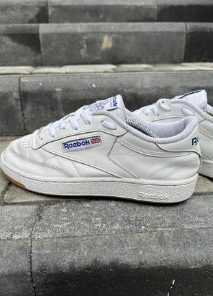 Кожаные кроссовки reebok classic club c 85 vintage