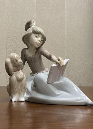 Фарфоровая статуэтка lladro «урок истории».2 фото