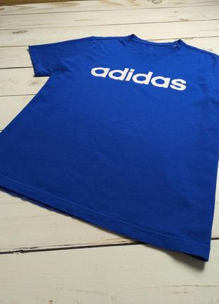 Чоловіча синя футболка adidas адідас оригінал8 фото