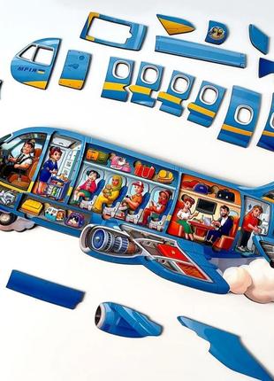 Деревянная рамка-вкладыш "самолет" развивающая игра для ребенка5 фото