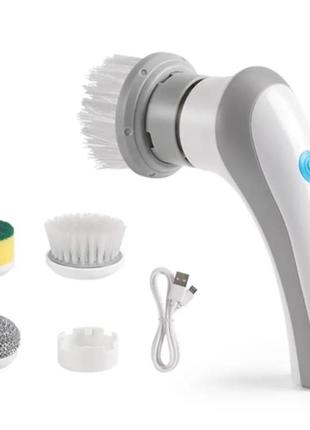 Щётка для мытья посуды с насадами аккумуляторная electric cleaning brush