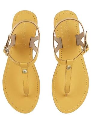 Кожаные сандалии sea charm желтые 38 размера
