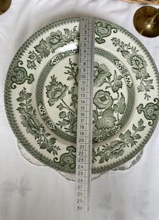 Вінтажні англійські тарілки vintage english ironstone tableware indian tree7 фото