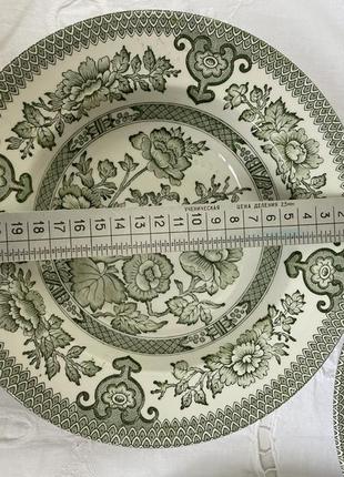 Винтажные английские тарелки vintage english ironstone tableware indian tree9 фото