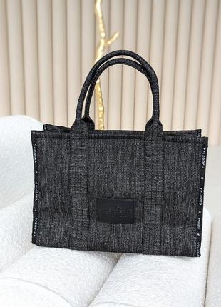 Сумка жіноча марк джейкобс шопер графіт текстильний marc jacobs tote bag шопер3 фото