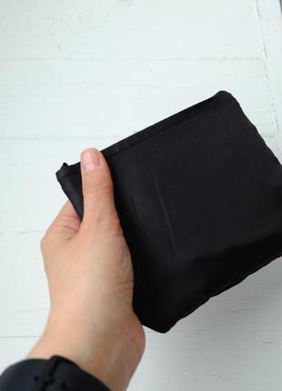 Сумка-пакет "маєчка" чорна для покупок з чохлом, еко сумка, торба, сумка шоппер чорний5 фото