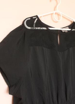 Чорна святкова легенька сукня батал, платье нарядное чёрное лёгкое батальное 60-62 р.2 фото