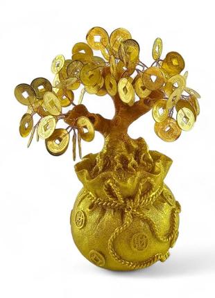 Денежное дерево в мешке богатства ( 20х 18х 10 см)